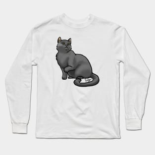 Cat - European Shorthair - Black Long Sleeve T-Shirt